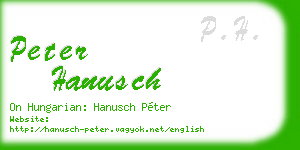 peter hanusch business card